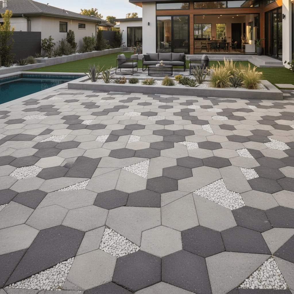 Interlocking stone patios